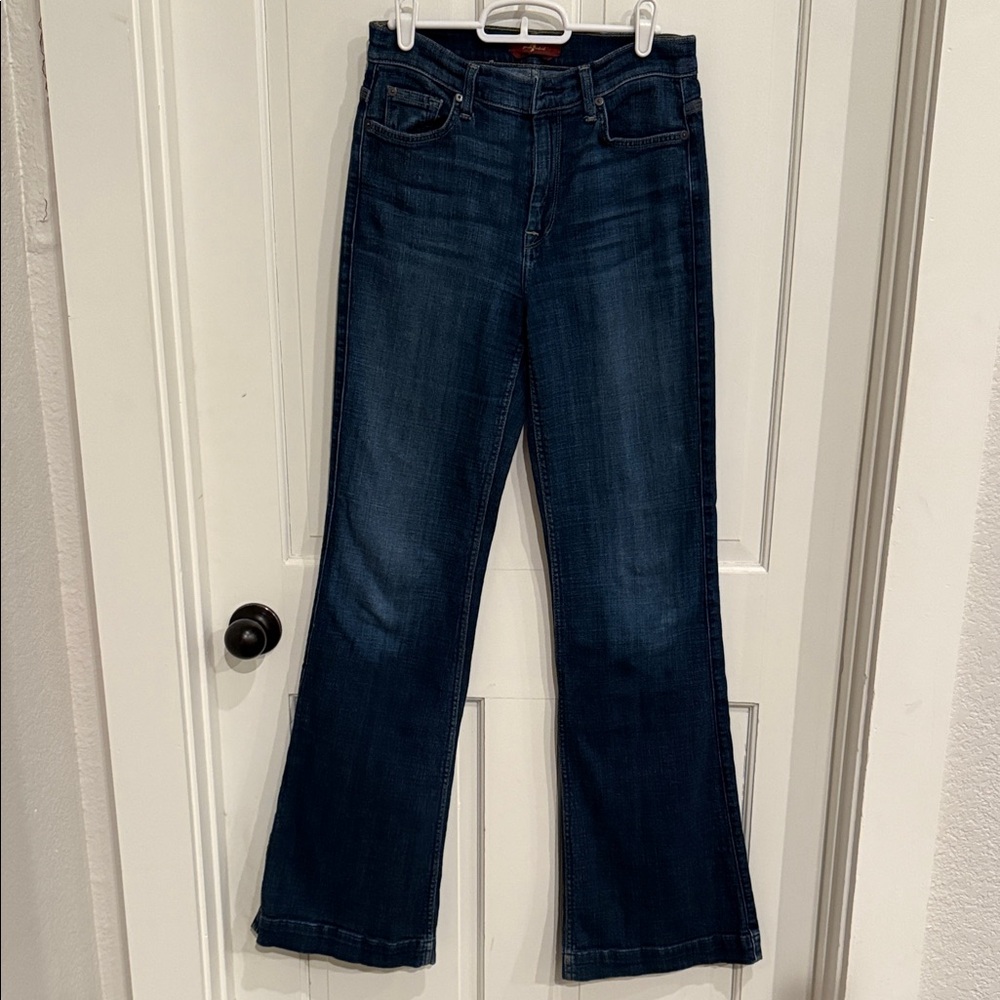 7 For All Mankind Dark Blue Flare Jeans